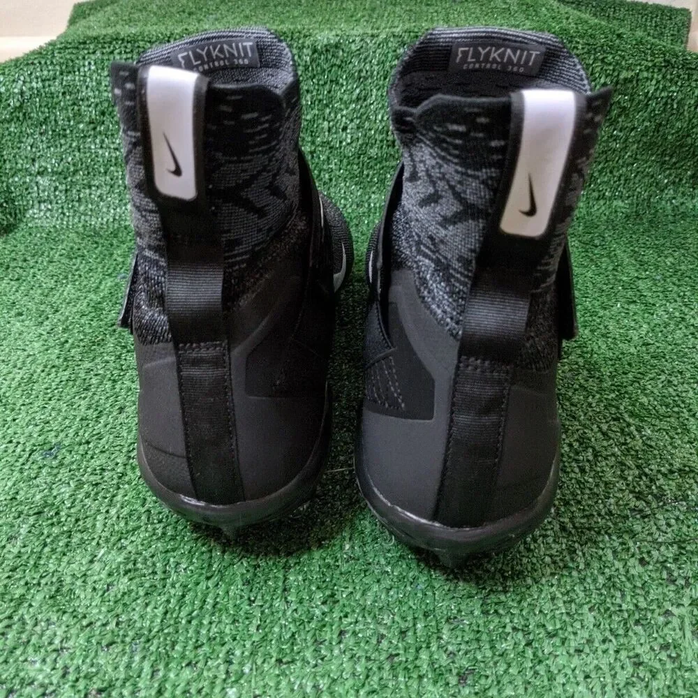 Nike Alpha Menace Elite 2 Flyknit Football Cleats CI1530-001 Black Men's‎ Sz 13